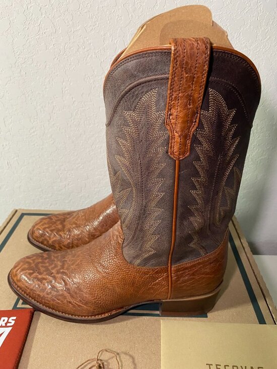 Tecovas The Weston Russet Smooth Ostrich Western Cowboy Boots Men\'s 9.5 D main image 6